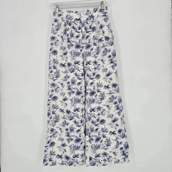 Abercrombie Fitch Women's Tropical Pants Linen Blend Size S Short Wide Leg - Picture 1 of 11